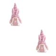 thumbnail image 4 of Monstrate Decoraciones de Pascua Decoraciones de conejito Adorno de festival Decoración colgante Colgante de muñeco de gnomo de punto para Rosado 2piezas, 4 of 6