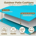 thumbnail image 2 of Unikome 4-Pack Outdoor Patio Chair Cushions, Solid Water-Resistant Foam, Square, 18.5 x 16 inch, Blue, 2 of 8