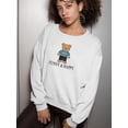 thumbnail image 2 of Funny And Happy Toy Bear Sweatshirt Women -Image by Shutterstock, Female Small, 2 of 4