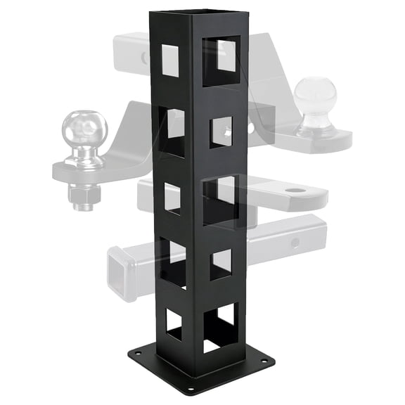 VANROUG 2" Hitch Storage, Heavy Duty Receiver Hitch Holder, Hitch Garage Stand, The Rack Collector Receiver Hitch Base, Hitch Storage Mount Install on the Ground