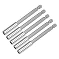 thumbnail image 1 of Unique Bargains Extensions de Bits Magnétiques 100mm 1/4 Pouce Tournevis à Dégagement Rapide Hexagonal 5 Pcs, 1 of 1