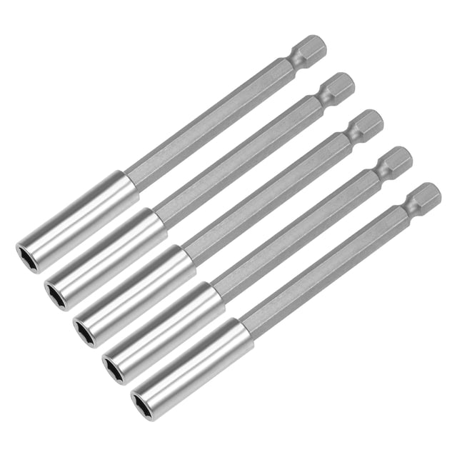 Unique Bargains Extensions de Bits Magnétiques 100mm 1/4 Pouce Tournevis à Dégagement Rapide Hexagonal 5 Pcs