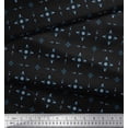 thumbnail image 2 of Soimoi Black polyester Crepe Fabric Lattice Geometric Print Fabric by the Yard 52 Inch Wide, 2 of 3