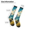 thumbnail image 2 of Naloa Valley River Dinosaur Thigh High Socks Extra Long Stretchy Sock Women Over Knee High Opaque Stocking Daily Wear, 2 of 6
