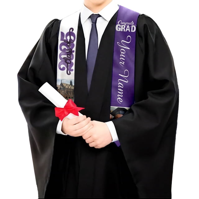 Elegant Graduation Stole Shawl For Ceremonies School Events With Pointed Collar Design Versatile Accessory Gown