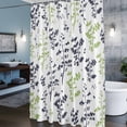 thumbnail image 6 of Farm Black Green Leaves Shower Curtain, Country Style Leaf Floral Retro Plant Waterproof Shower Curtain Set with 12 Hooks Lightweight Bath Curtains Fabric Bathroom Decor 60x72 Inches, 6 of 9