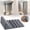 Grey, variant on Silicone Trash Can Wall Protector Bumper for Round Garbage Bins No Drill Kitchen Floor