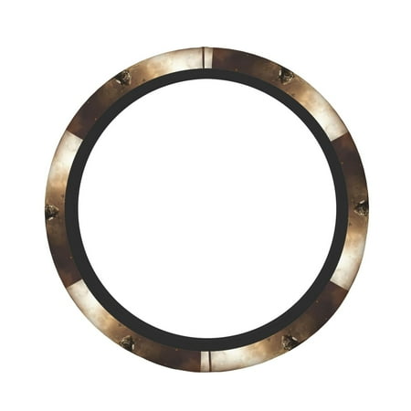 Gaeub Apocalyptic Skull Soldier Breathable Stretch Elastic Steering Wheel Cover Cool in Summer and Warm in Winter Universal 15 inch