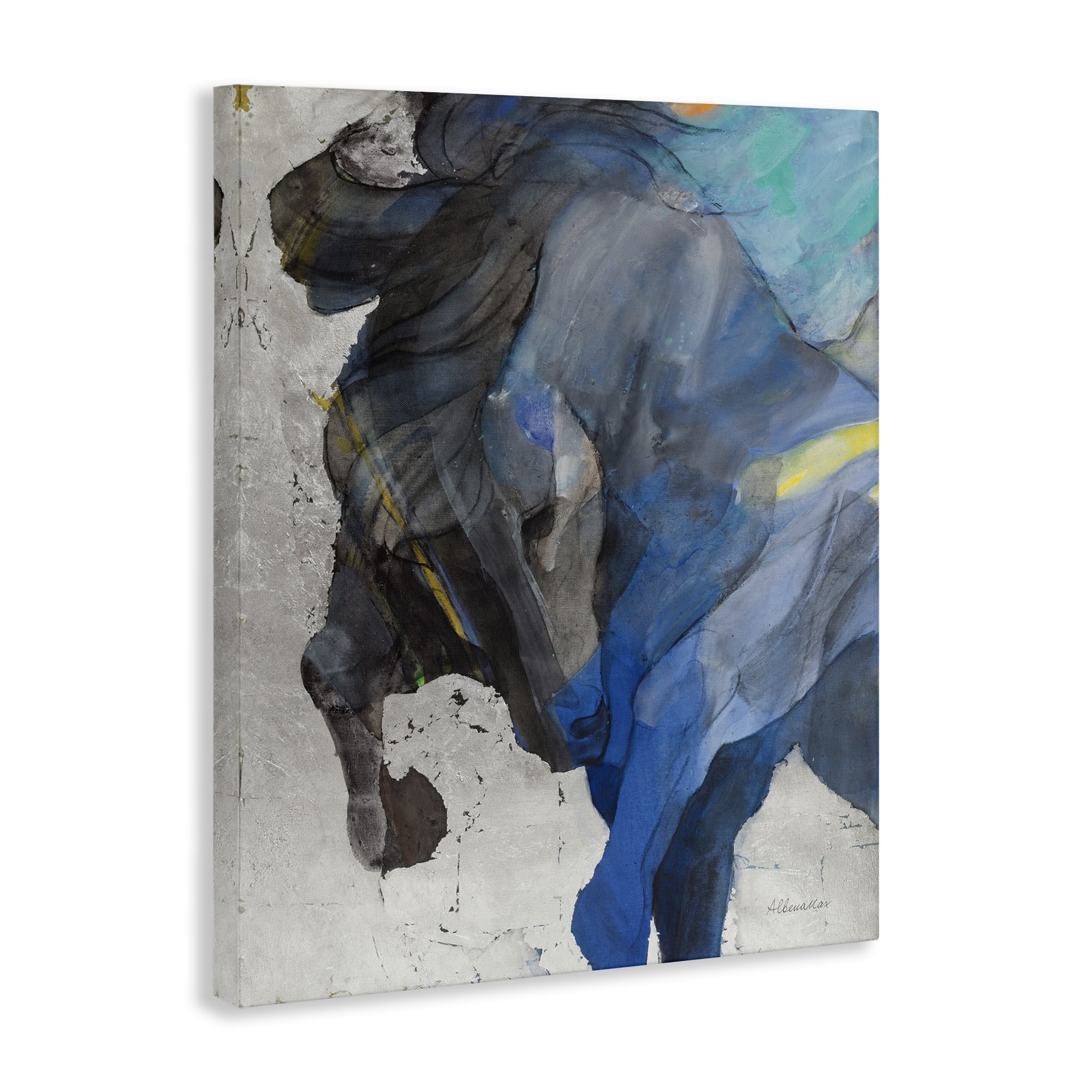 Stupell Industries Majestic Valor Stallion Animals & Insects Painting Gallery Wrapped Canvas Art Print Wall Art, 24 x 30