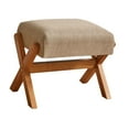 thumbnail image 1 of GUOOL Footstool Change Shoe Stool Leisure Stool Ottoman for Couch Living Room Home Light Brown, 1 of 9