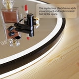 GANPE LED Sensor Mirror, 24 inch Round Wall Mounted Mirror with Lights ...