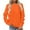 Orange, variant on Wlynlyn Womens Sweatshirts Crew Neck Long Sleeve Lightweight Dressy Casual Loose Plain Pullover Tops Size XL