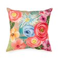 thumbnail image 2 of Liora Manne Illusions Flower Garden Indoor Outdoor Decorative Pillow Taupe, 2 of 7