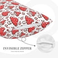 thumbnail image 5 of Naloa Amanita Red Mushroom Pillowcase, Throw Pillowcase, Wrinkle-Free, Stain-Resistant with Hidden Zipper for Bedroom Sofa - 14"x20", 5 of 9