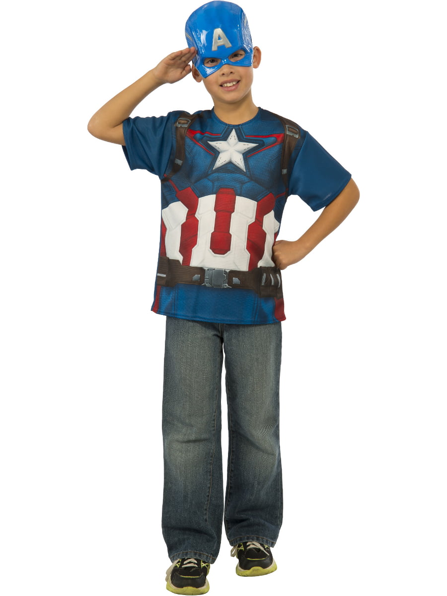 NWT Rubie's Marvel Avengers Endgame CAPTAIN AMERICA Child Costume 5-7 yrs old 