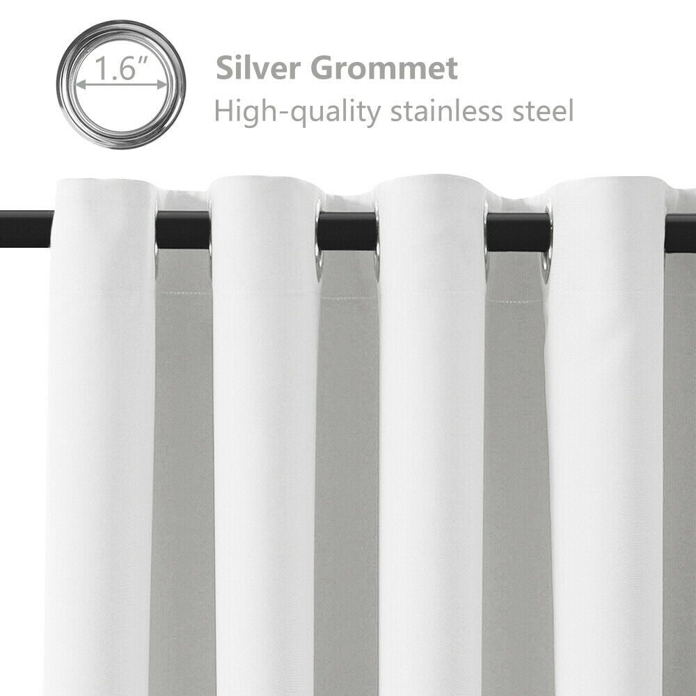 ANMINY Blackout Curtain Panels Solid Color Space Room Divider Screen Partition Fabric, 84"x100", White
