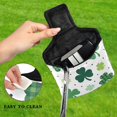 thumbnail image 4 of Haosy Clover with Green Plaid Golf Mallet Putter Cover Strong Magnetic Leather Golf Club Headcover Closure, 4 of 7