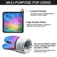 thumbnail image 7 of Rainbow Tie Dye Cloud Pattern Kitchen Oven Mitt and Pot Holder Sets 2 Pcs for Baking, Cooking and Grilling, Heat Resistant Up To 392 °F, 7 of 7