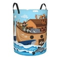 thumbnail image 2 of Balery Animals on Noah's Ark Round Laundry Basket with Handles Waterproof Freestanding Laundry Hamper for Clothes Toys in the Dorm and Family-Small, 2 of 8