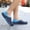 Blue, variant on Daolelai Casual Men's Large Size Hole Shoes Seaside Non- Beach Shoes