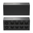 thumbnail image 1 of Cubilux Audio Estéreo Pasivo XLR de 4 Vías Splitter, Convertidor de Audio Equilibrado XLR de 1 Hembra a 4 Macho, Caja Splitter de 4 Canales de 1 Entrada 4 Salidas, 1 of 6