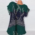 thumbnail image 1 of T-Shirt à Col Rond à Imprimé Floral pour Femmes à Manches Courtes, 1 of 4
