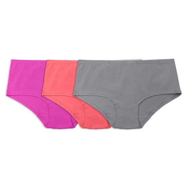 Bóxer Fruit Of The Loom para Mujer, Boy Short Cotton Stretch Multicolor 3 Piezas Talla L/7