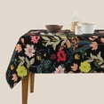 thumbnail image 2 of Square Tablecloth 54x54 Inch, Colorful Boho Floral Polyester Table Cloth for Parties Decorative Waterproof Farmhouse Oil-Proof Fabric Farmhouse Table Covers for Kitchen Dinning Indoor Room, 2 of 6