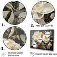 thumbnail image 3 of Designart "Blissful Beige Peony Fragrance II" Peonies Floater Framed Canvas Art Print, 3 of 5