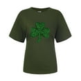 thumbnail image 4 of LUOGENLI T-shirts pour Femme pour Femmes T-Shirt à Col Rond à Manches Courtes pour la Saint-Patrick T-shirts Amusants pour Femmes T-shirts Graphiques T-shirts de la Saint-Valentin pour Femmes T-Shirt Graphique Saint-Patrick Vert Armée P, 4 of 4