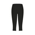 thumbnail image 5 of Jxximdong Capris Pants for Women, High Waist Yoga Capri Pants Lightweight Comfortable Solid Color Soft Casual Pajama Pants, Black Women's Cropped Pants, 5 of 5