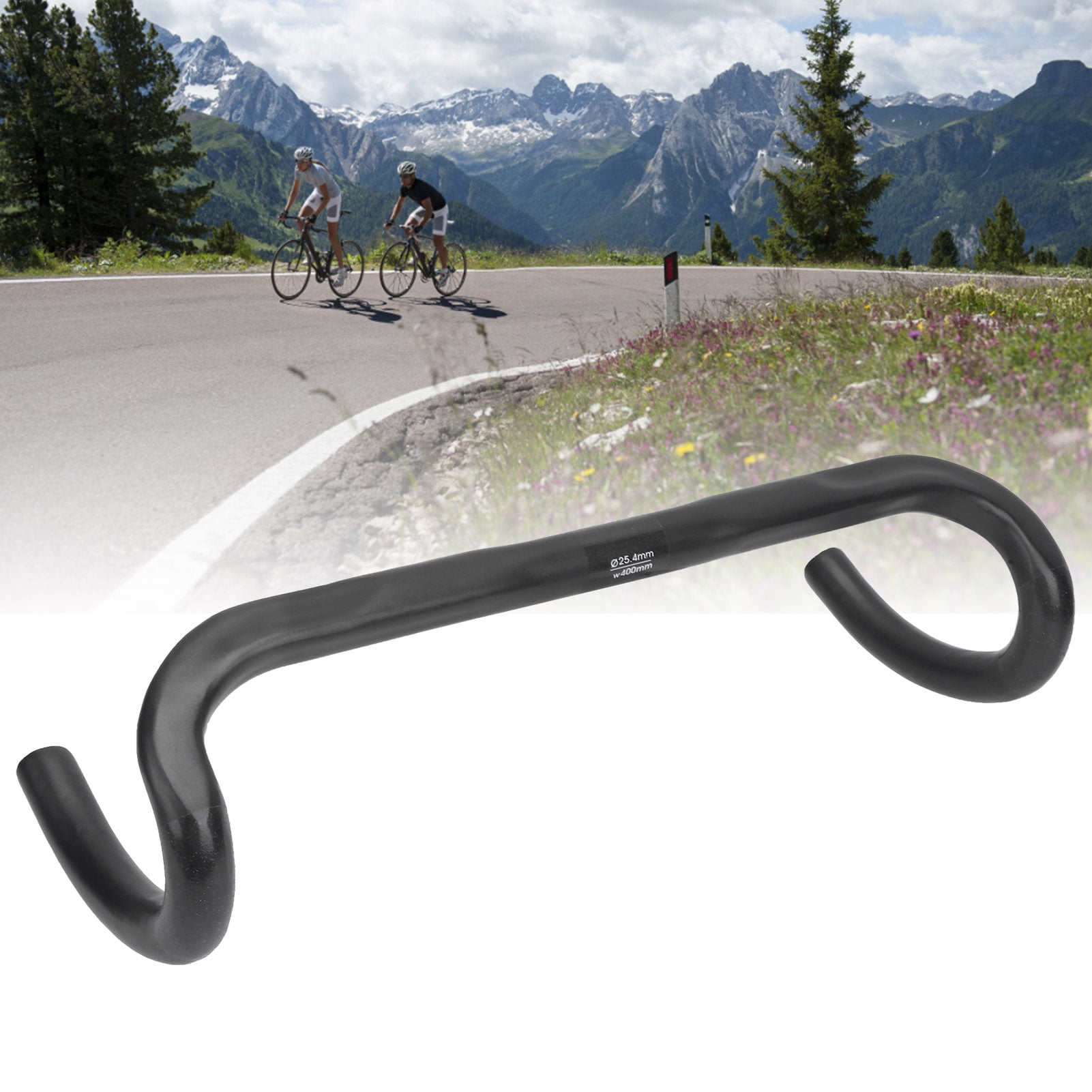 Carbon Fiber Drop Handlebars Pressure Resistance 400mm 25.4mm Ergonomic Lightweight Road Bike Drop Handlebars for Road Bicycle Walmart