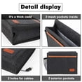 thumbnail image 6 of WantuSee Bedside Caddy, Bed Storage Organizer for Remote Controller, Books, Magzine, Laptop Holder, 12.4'' x 8.6'' inch Bedside Hanging Felt Storage Bag for Dorm Bed with 5 Pockets, Dark Gray, 6 of 7