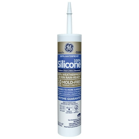 GE Silicone II Window and Door Clear Caulk Squeeze (Best Way To Remove Old Silicone Caulk)