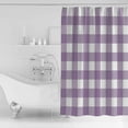thumbnail image 2 of Lavender Purple Shower Curtain, 48" x 72", Buffalo Plaid Waterproof Bathroom Curtain Washable Shower Curtain Set with 12 Hooks, 2 of 6