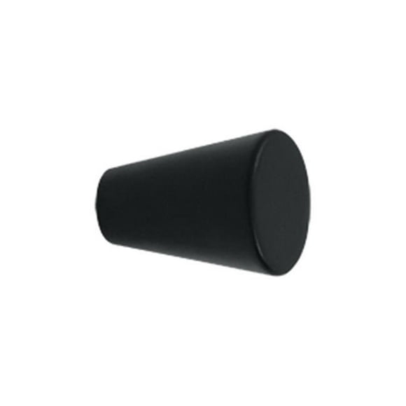 1 in. Knob Cone Cabinet&#44; Black - Solid