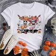 thumbnail image 3 of Divertido Y Lindo Estampado De Halloween Nuevo Negro Señoras top Moda Manga Corta Blanco Camiseta Rosa Primavera Y Verano Ropa Regalos, 3 of 3