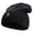 Black, variant on Japan Flag Rose Embroidered Big Size Superior Cotton Short Knit Beanie - Black XL-3XL