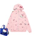thumbnail image 1 of Suéter Kawaii Sanrio Hello Kitty con dibujos animados de Anime Y2K para niñas, cárdigan Vintage americano con cremallera, sudaderas con capucha, abrigo para parejas, invierno, 1 of 4