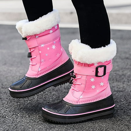 

Children Shoes Snow Boots Girls Boys OutdoorBoots Waterproof Warm Boots With Cotton Snow Boots