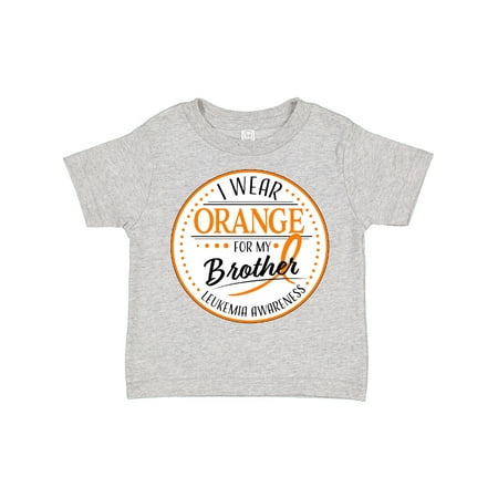 

Inktastic I Wear Orange for My Brother- Leukemia Awareness Gift Toddler Boy or Toddler Girl T-Shirt