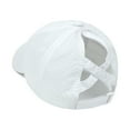 thumbnail image 3 of Toptie Criss Cross Ponytail Baseball Cap Mesh Quick-Dry Mesh Cooling Ponytail Hat for Women Outdoor Sports-White, 3 of 6