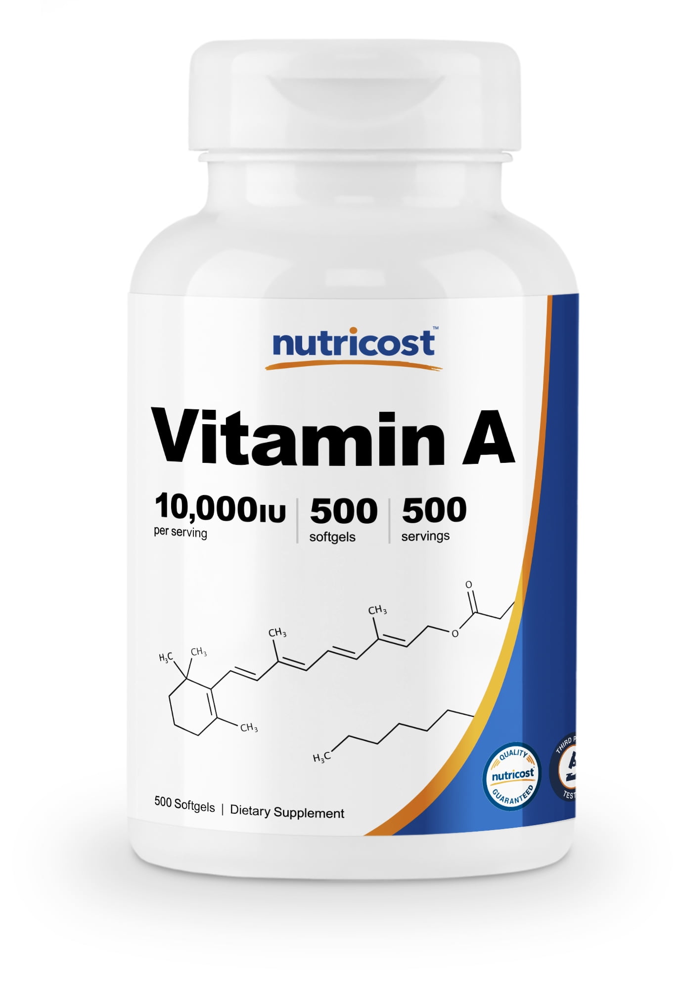 Nutricost Vitamin A 10,000 IU, 500 Soft Gel Caps
