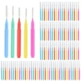 thumbnail image 1 of 100 Pieces Interdental Brushes Floss Toothpick Orthodontic Braces Brush Tooth Cleaning Tool Oral Care, 1 of 7