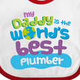 thumbnail image 4 of Inktastic Daddy Worlds Best Plumber Boys or Girls Baby Bib, 4 of 4