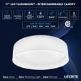 thumbnail image 7 of LUXRITE 17-Inch LED Flush Mount Light, 5CCT, 2420 Lumens, 34W, CRI 90, Dimmable, White & White, 7 of 7