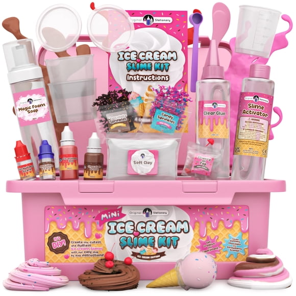 Kit de slime original de papelería con aroma y diseño de helado, DIY