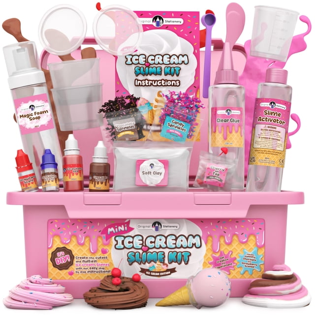 Kit de slime original de papelería con aroma y diseño de helado, DIY