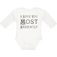 thumbnail image 3 of Inktastic I Love You Most Ardently Girls Long Sleeve Baby Bodysuit, 3 of 5