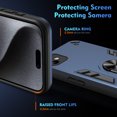thumbnail image 4 of Cutyskin for Samsung Galaxy A05 Case, Ring Holder with Camera Lens Protection & Kickstand Military Grade Drop Tested Shockproof Heavy Duty Protective Magnetic Phone Case, Navyblue, 4 of 7